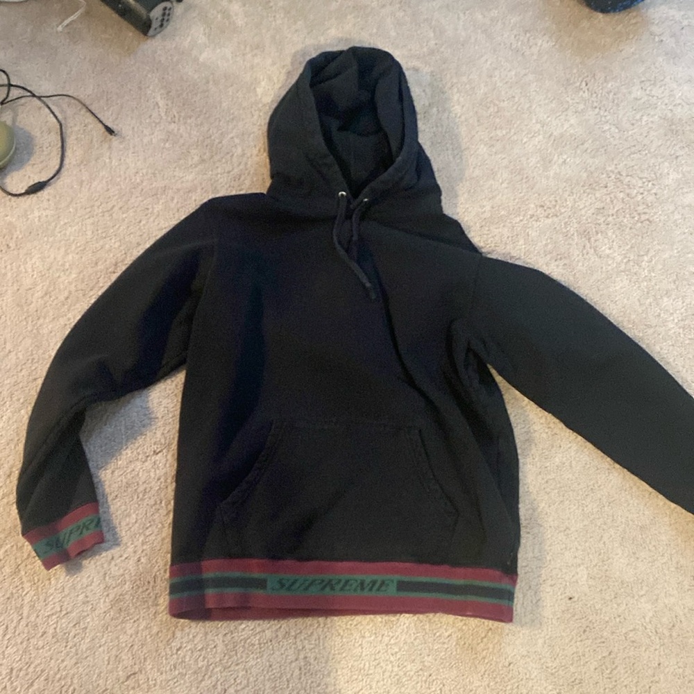 Supreme black hoodie size M